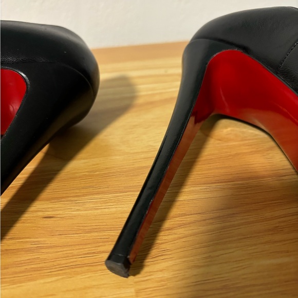 Christian Louboutin Black Peep Toe Pumps - Picture 5 of 12